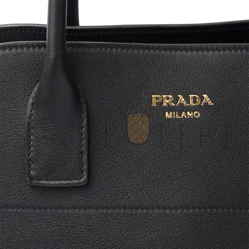 Pra*a large leather tote bag with buckles 1bg508 (40*29*20cm)